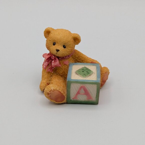 Cherished Teddies Bear with ABC "A" Block (158488A) 1995 - Picture 3 of 10